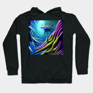 Digital Painting Of Deep Ocean Creature Hoodie